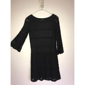 Black lace long sleeve dress size 4